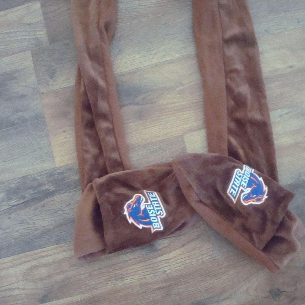 BOISE STATE BRONCOS BEANIE GLOVES COSTUME HAT CAP VINTAGE 90S VINTAGE 00S Y2K O2 - Picture 2 of 3
